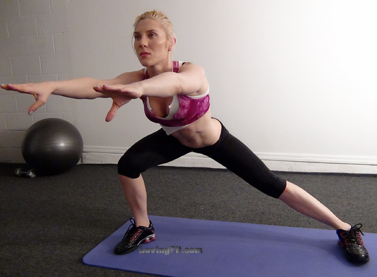 Side Lunge & Crane Exercise - LovingFit.com